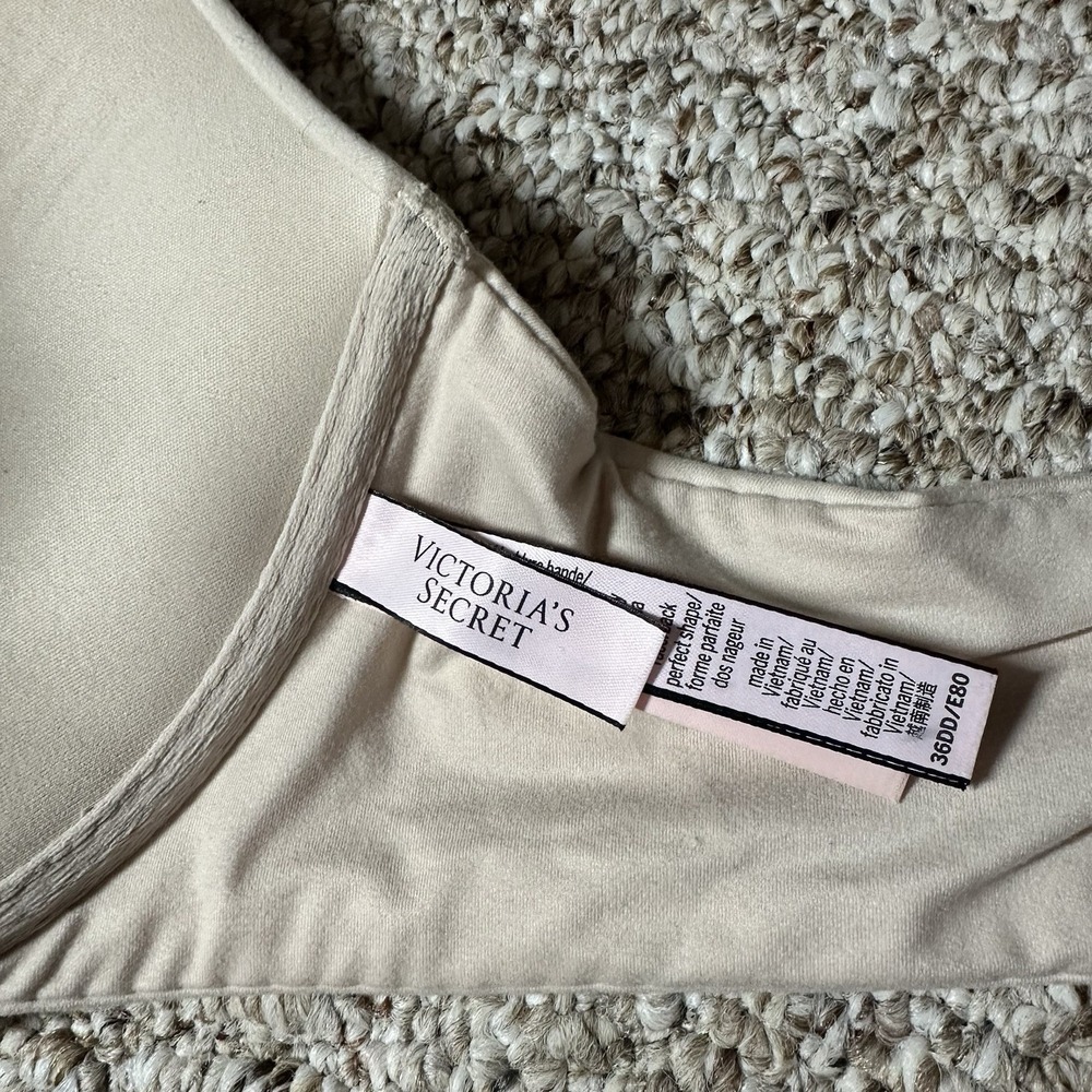 Victoria's Secret Body by Victoria Lace Racerback Bra 36DD Nude Front Clasp - Picture 7 of 14